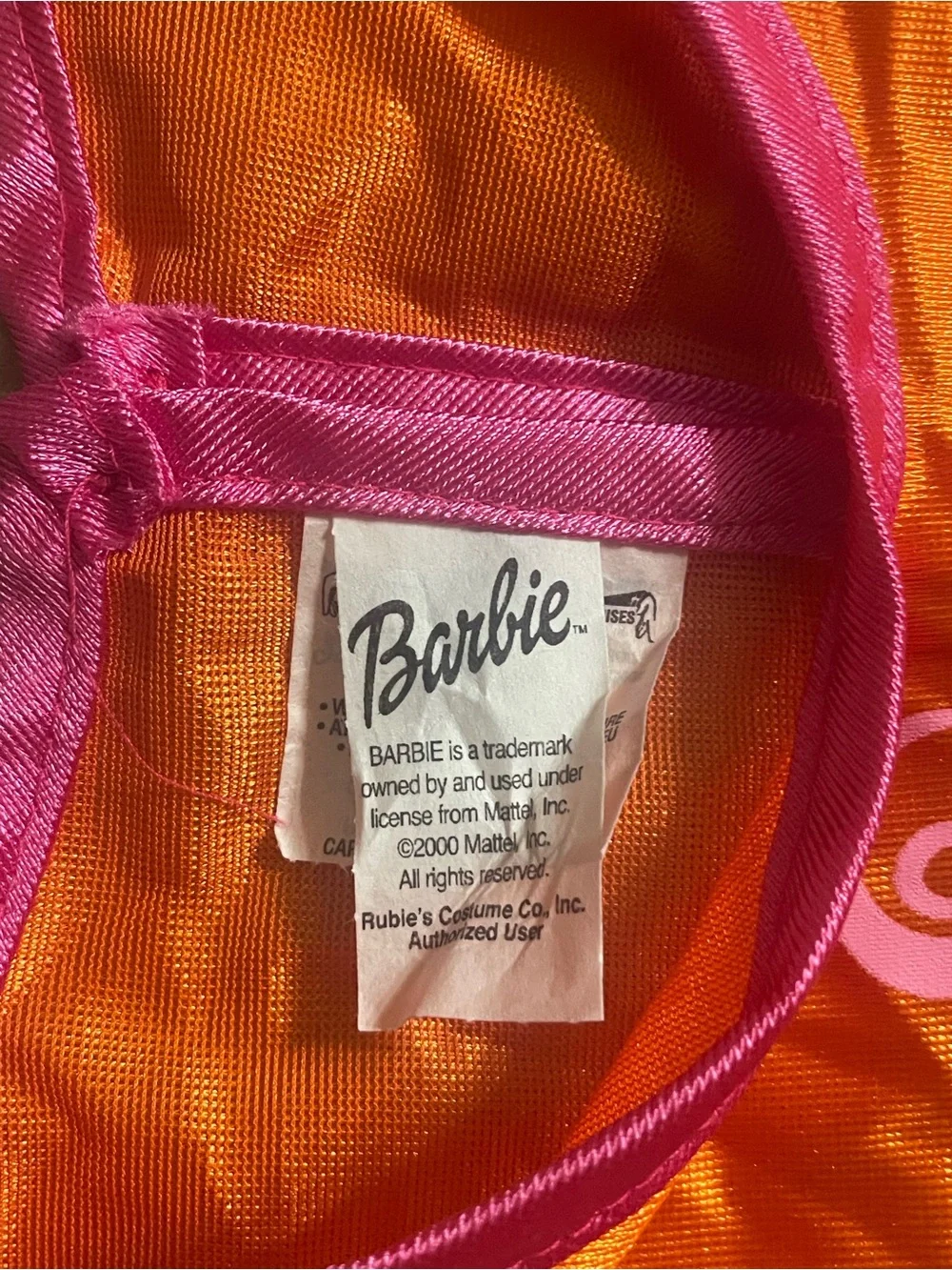 Costume - Barbie Orange and Pink Pumpkin Princess Dress with Green Leaf Accents